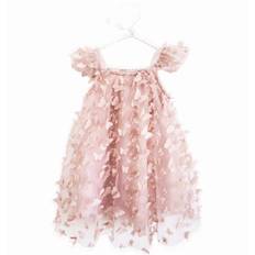 Dolly by Le Petit Allover Butterflies Tutu Klänning Pink - Str. M/6-8 år