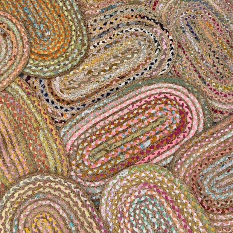 JOU QUILTS Jute Dørmåtte Pastel
