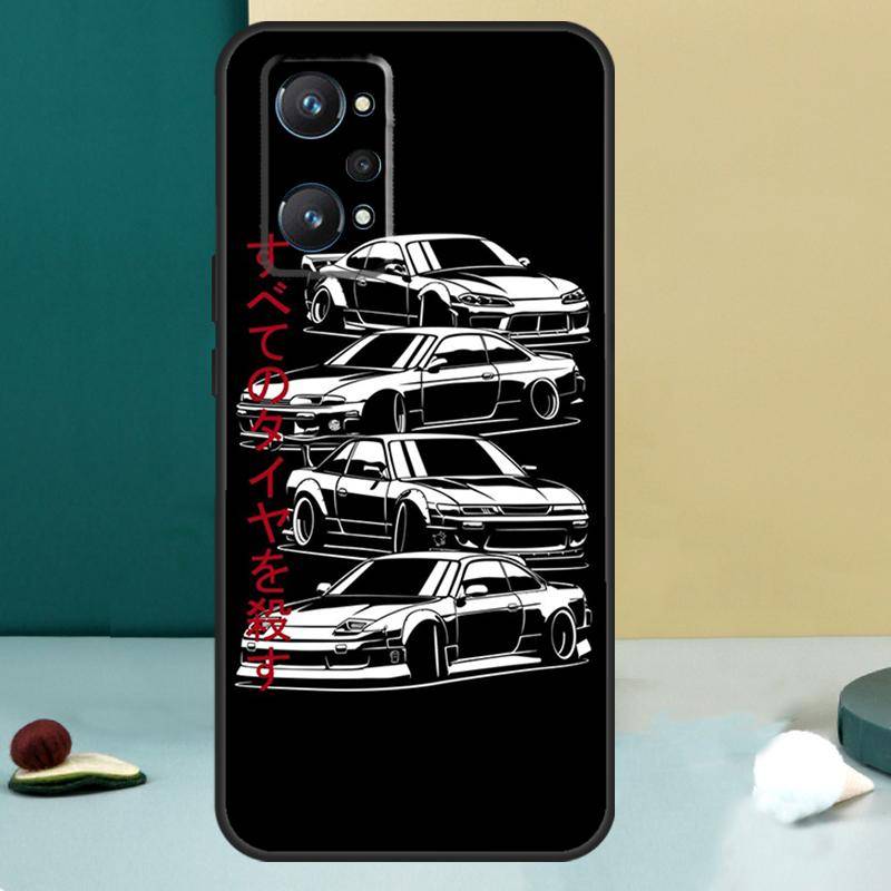 JDM Drift Car S13 S14 S15 For OPPO Realme C33 C55 C35 C31 C30 C21Y C25 C11 C15 GT Neo 5 3T 2T 8 9 10 11 Pro Plus Case Realme 11 Pro Plus