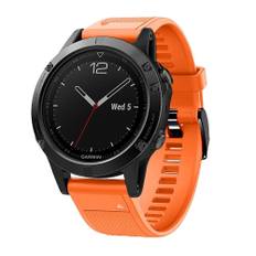 Garmin Fenix 5 - Silikone urrem 22mm - Justerbar længde - Orange