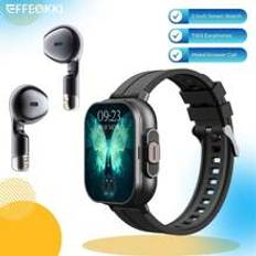 EFFEOKKI Smart Watch 2 In 1 Earbuds Wireless TWS Earphones Headset Make Answer Call Blood Pressure Sport Smartwatch