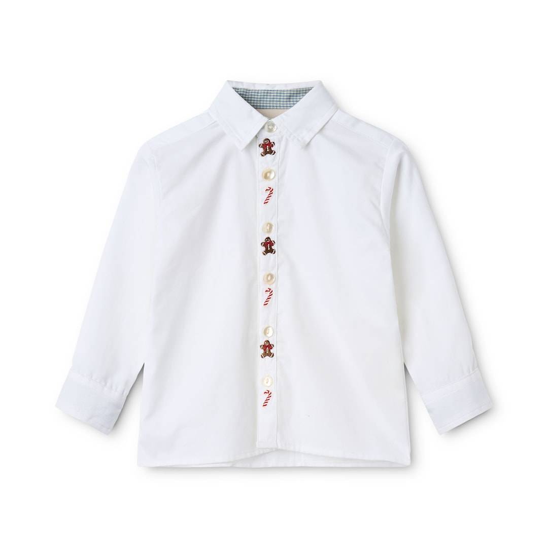Flöss Walter Shirt White White 104 cm Hvid 104 cm Drenge, Piger