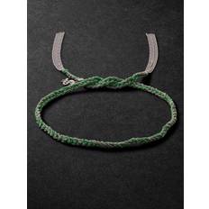 Carolina Bucci - Money Lucky White Gold and Silk Bracalet - Men - Green