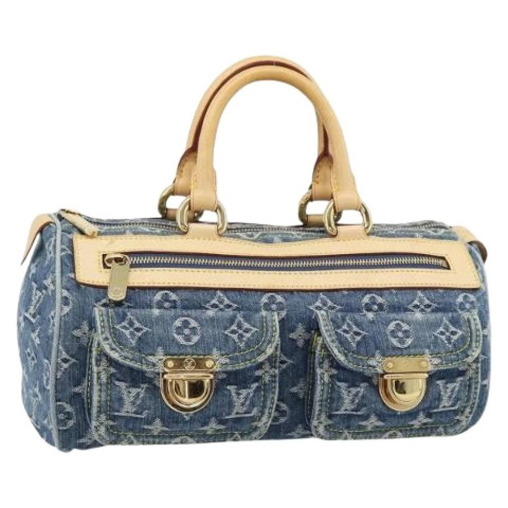 Louis Vuitton Vintage Pre-owned Vintage Monogram Denim Håndtaske - Vintage - Dame - Blå - ONE SIZE - Denim