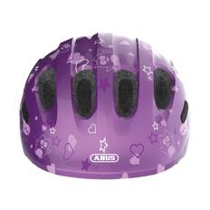 Abus Smiley 2.0 Green Buckle Cykelhjelm, Purple Star, 45-50 cm - Lila - cykelhjälm barn