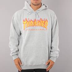 Thrasher Flame Logo Hoodie - Grey