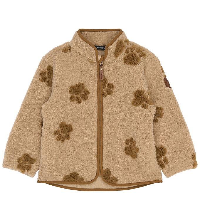 Mikk-Line Fleecejakke - Teddy - Paw AOP - Mikk-Line - 2 år (92) - Fleecejakke