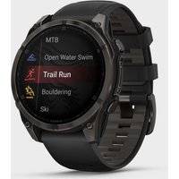 Garmin fenix 8 AMOLED Sapphire Edition 47mm GPS Smartwatch, Carbon Grey Titanium and Black with Black and Pebble Grey Band - One Size