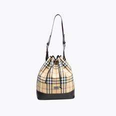 BURBERRY London Horseferry Check Bucket Bag - Brown (32 cm x 28 cm x 16 cm (adjustable strap: 46 cm))