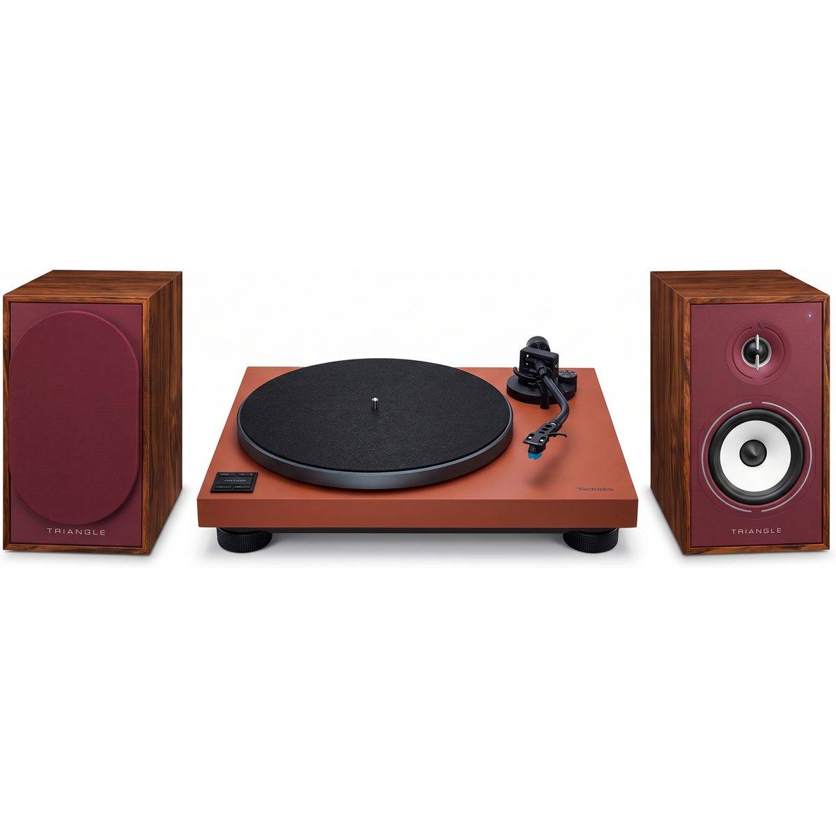 Technics + Triangle SL-40CBT terrakotta + BR02 Connect bordeaux (förpackning om 2)