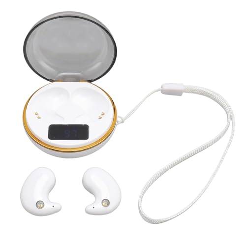 True Wireless Earbuds, Sleep Earbuds Bluetooth 5.3 for Sleeping, Smallest Small Headphones Hidden Headphones Small Ears Sleep Buds with Charging Case for Commuting (WHITE)