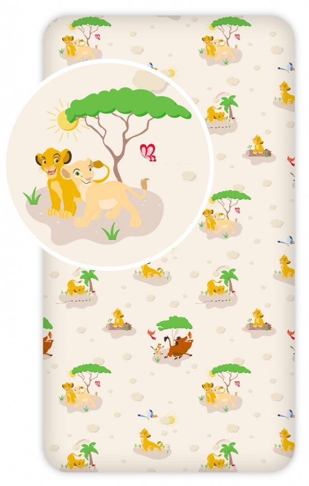 Disney The Lion King Trees påslakan med resår 90x200 cm