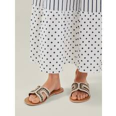 Accessorize Accessorize Bred pasform cut-out perle slide sandaler