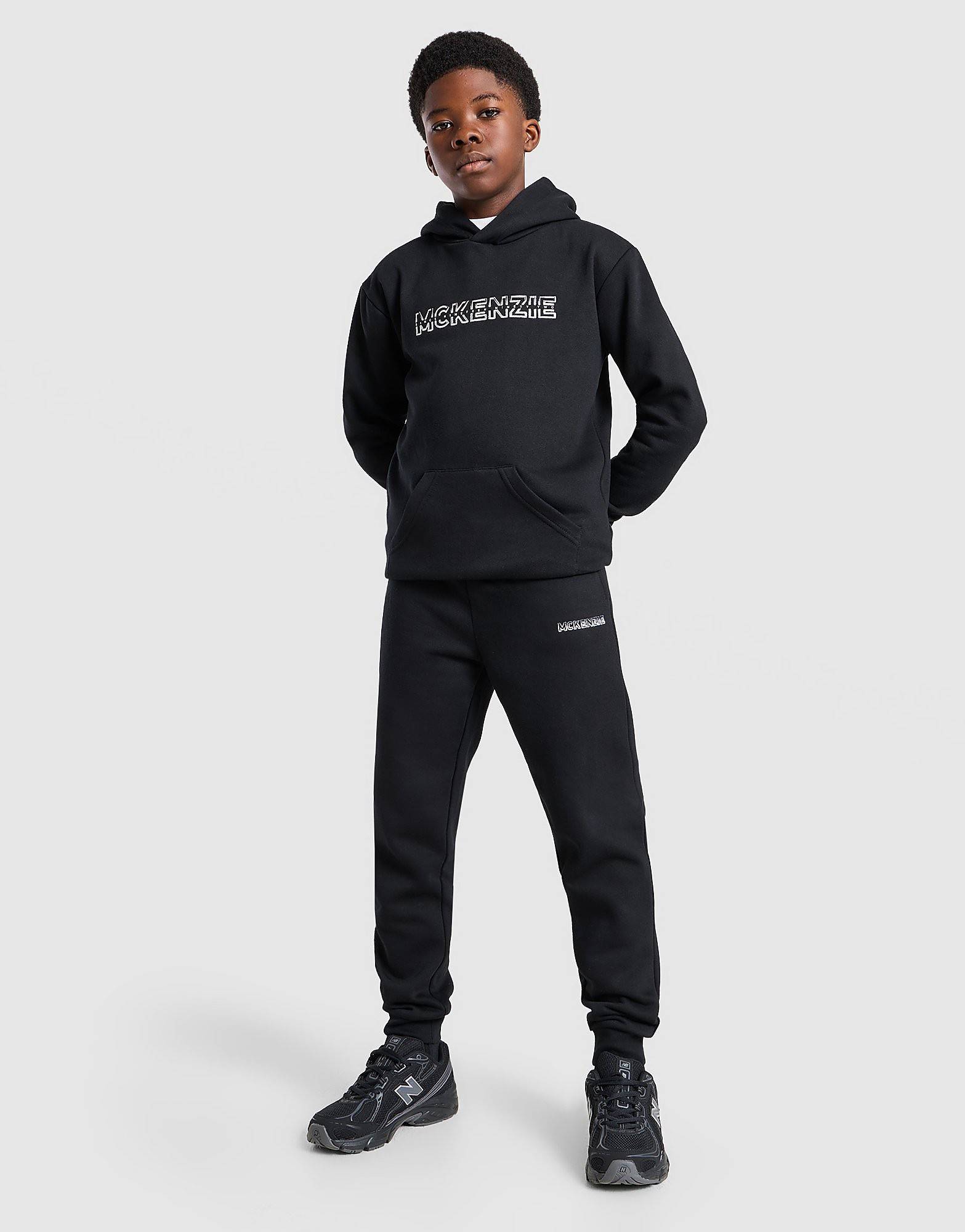 McKenzie Dual Overhead Hooded Tracksuit Junior, Sort