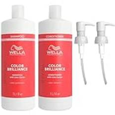 Wella Professional Brilliance schampo 1 000 ml och balsam 1000 ml pumpar