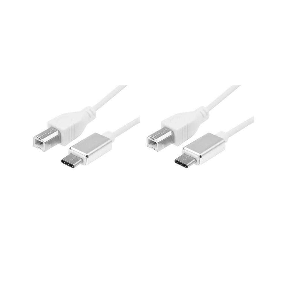 2X USB Type B Midi Cable to Type C Connector, Adapter Cable, Piano Audio Cable