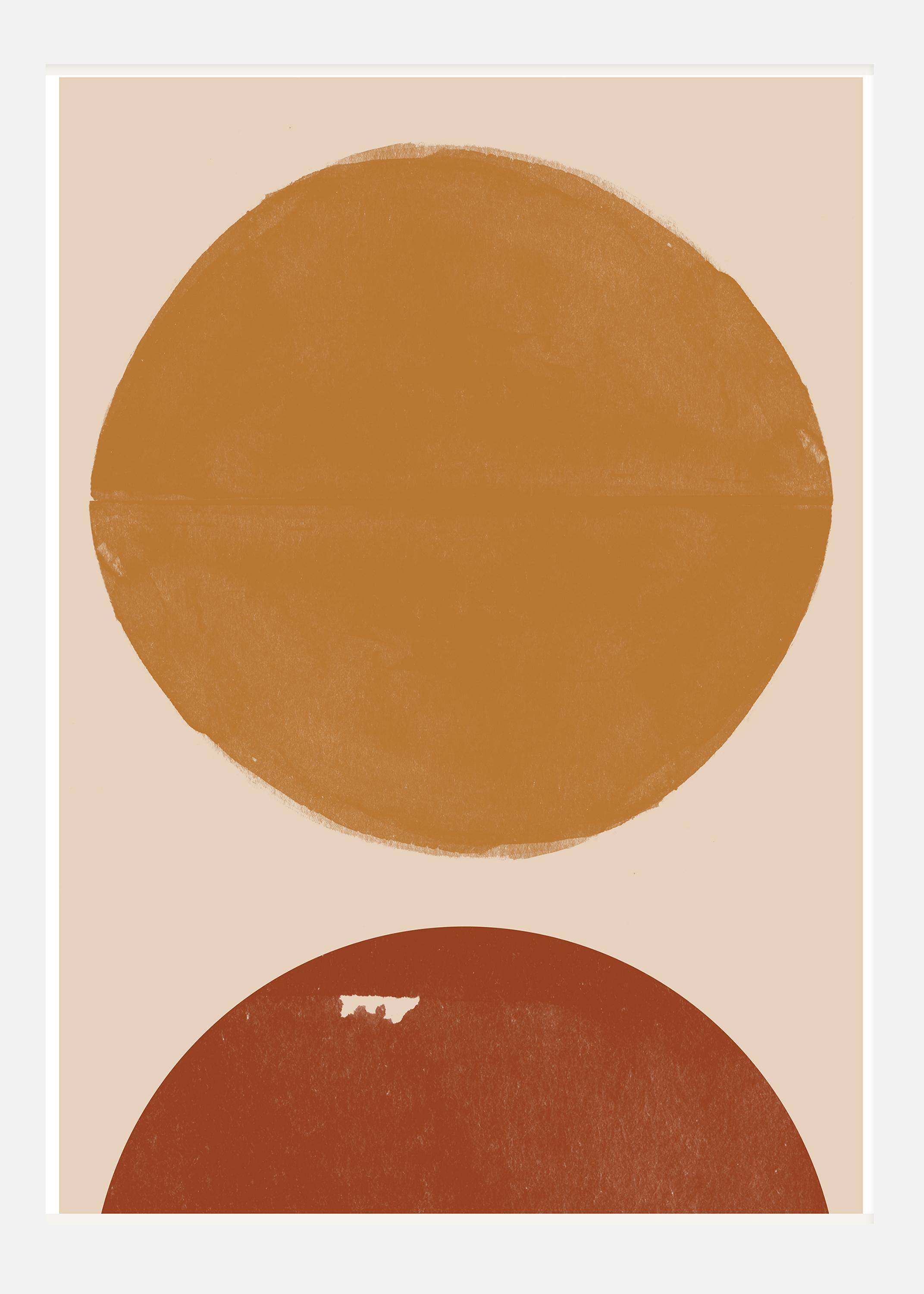 Burn Orange Composition Canvastavla (100x140 cm)