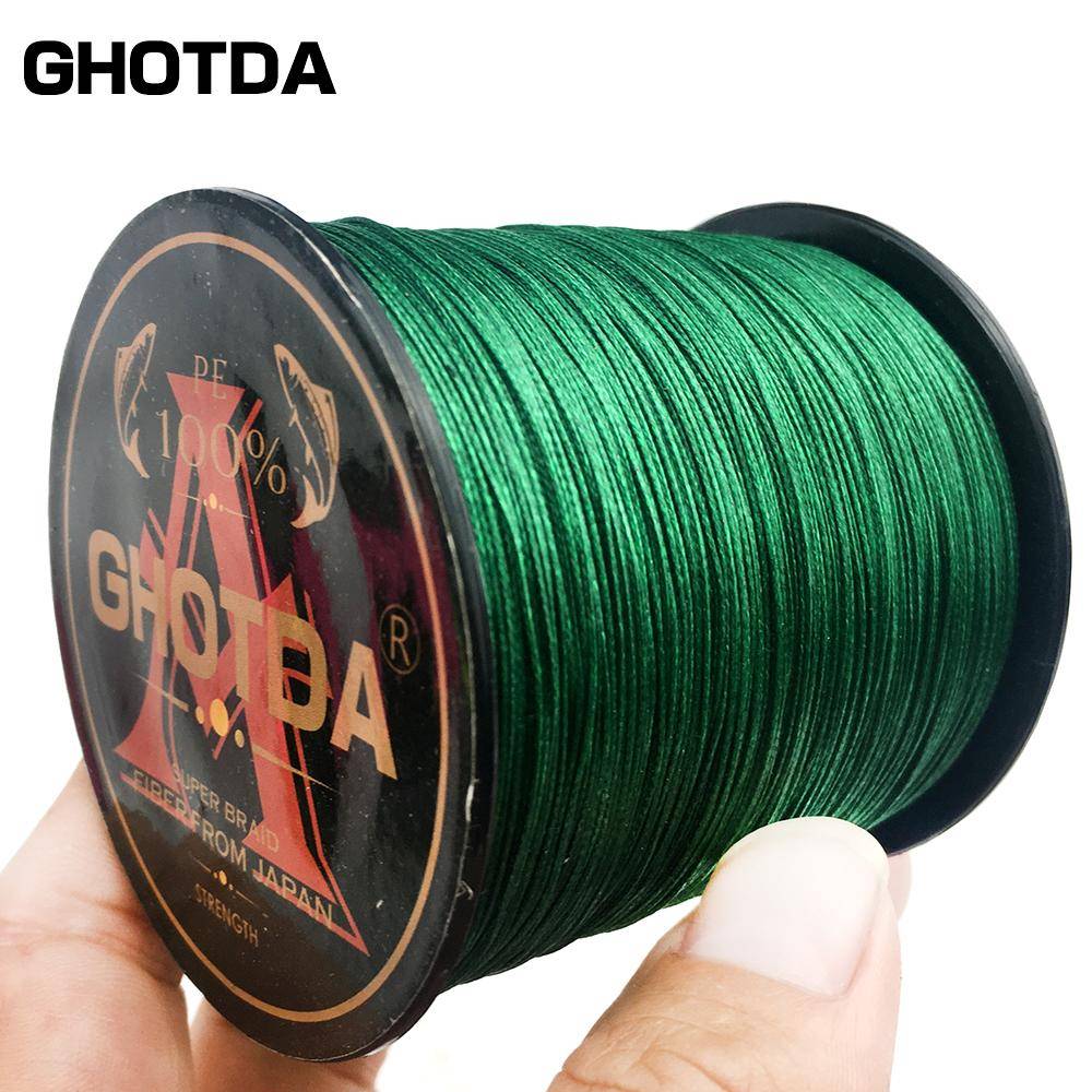 GHOTDA PE flätad fiskelina multifilament 100M 4 trådar 10-80LB linor för linor för fiskerep