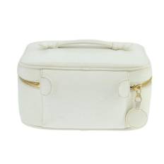 Chanel Vintage Pouch Stl. - Necessär Från Magasin - White (W 20cm x H 9cm x D 14cm)