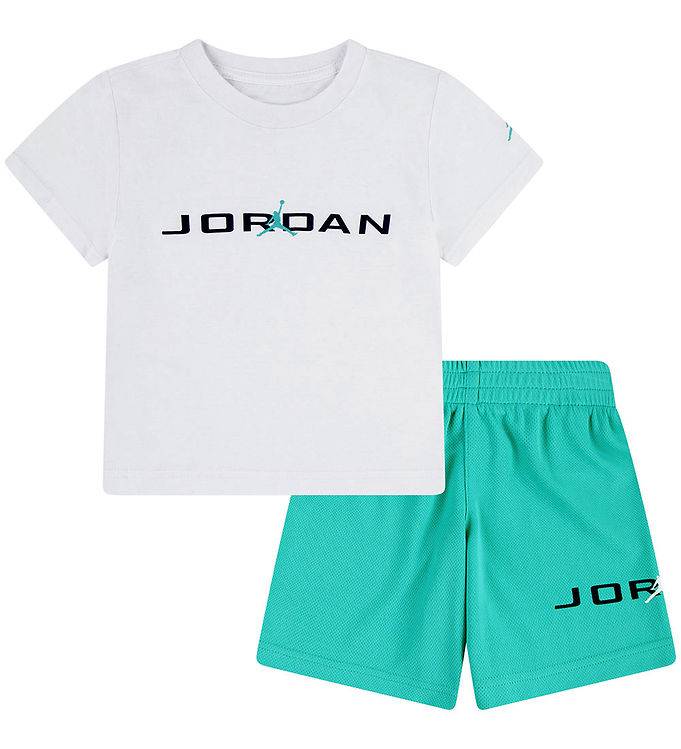 Jordan Shortssæt - T-shirt/Shorts - Washed Teal - Jordan - 2-3 år (92-98) - Shorts