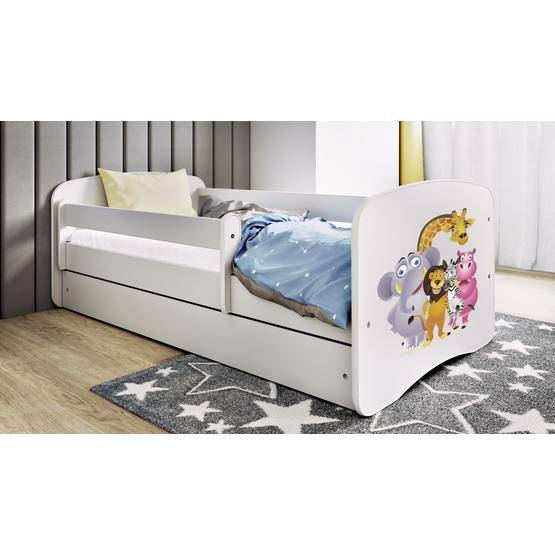 Kocot Kids Barnsäng - Babydreams Vit - Zoo Med Låda 160x80 Cm