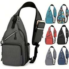 Vattentät axelväska Herr Crossbody Casual Messenger Bag Rymlig för utomhusäventyr och arbete Mångsidig Crossbody-design Vandring Löpning Cykla Resor C - Multifärgad