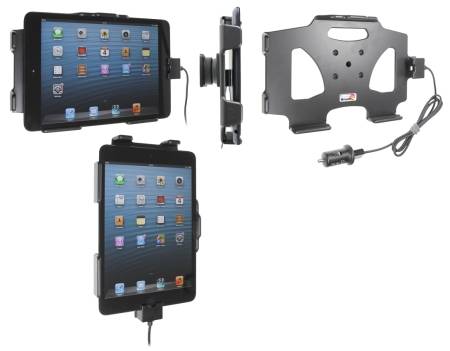 Brodit Aktiv hållare med USB-kabel och cigg-adapter, Apple iPad Mini (A1432, A1454, A1455)