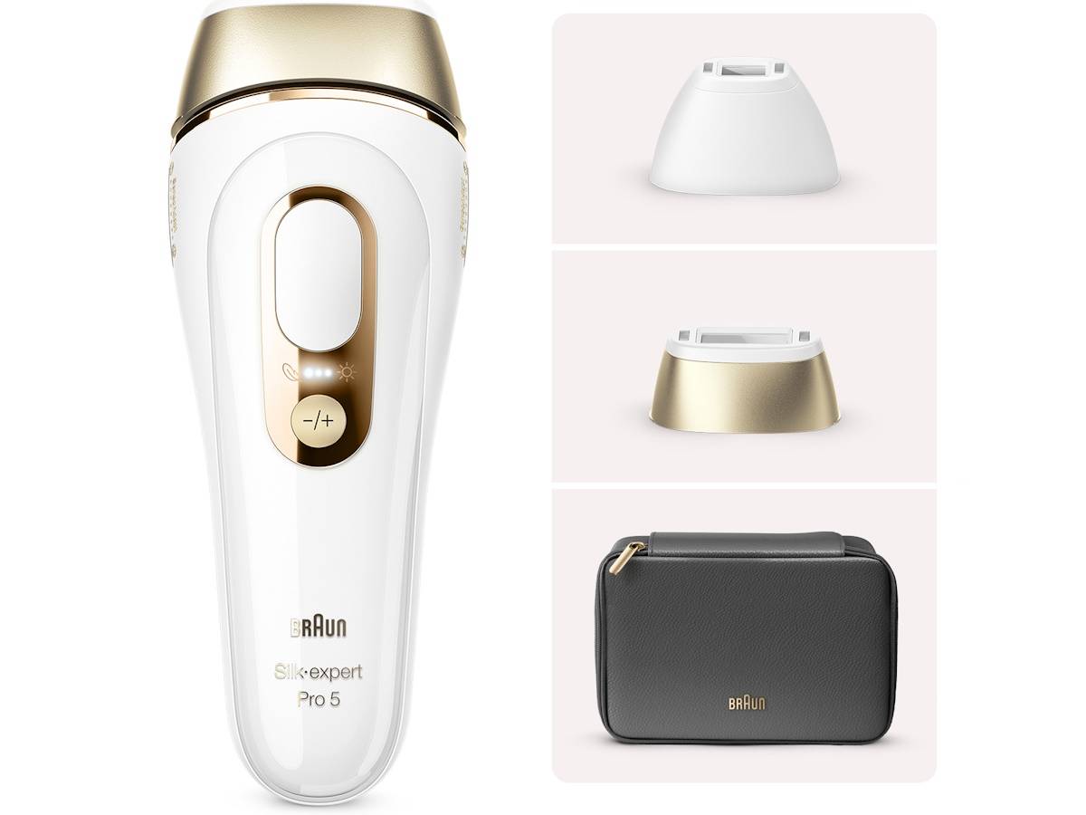 Braun Silk-expert Pro 5 PL5140 Hårfjernelses-system Guld Hvid --> I externt lager, forväntat leveransdatum hos dig 01-07-2026