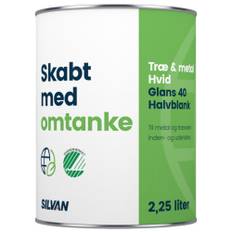 Skabt med omtanke, Træ & metal, hvid, glans 40, base C, 2,25 L