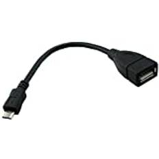 Keple Micro USB OTG-kabel (A till B) adapter kompatibel med Samsung Galaxy S6 / S7 Edge / Note 3/4 / Tab A 10.1, HTC One M8/M9, LG G6, Sony Xperia Z3/Z5/XZ Premium etc | On-The-Go Data Lead laddare