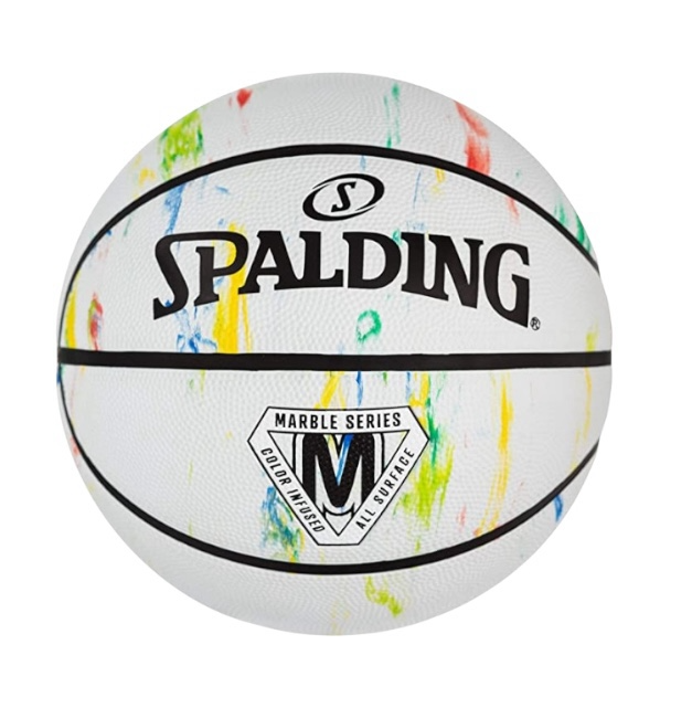 Spalding Basketball Marble White Rainbow Outdoor Str.7.