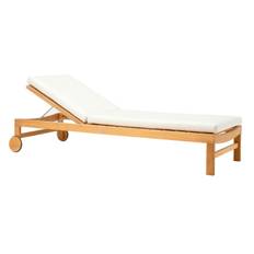 Ethimo Sand Solseng Med Pude / - Liggestole og Solsenge Teak Hvid - 309582+309583
