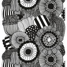 Marimekko Siirtolapuutarha Svart/Vit Tyg