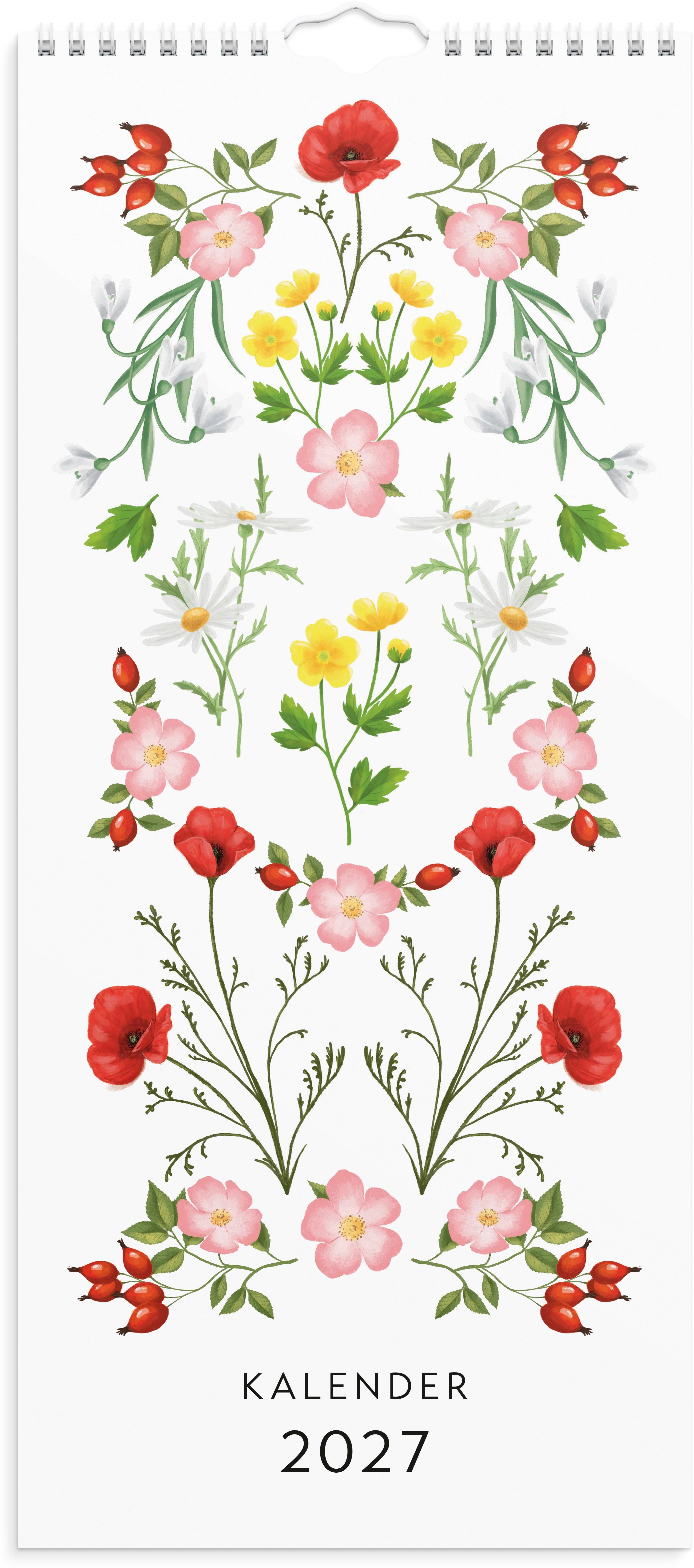 Väggkalender Lilla Blomsterkalendern 2027 Burde