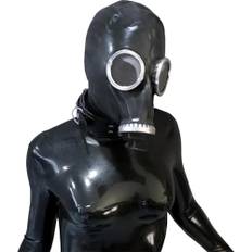 Kangxinsheng Latex cosplay gasmask, heltäckande ansikte steampunk mask för män kvinnor, gummi halloween spelmasker maskerad kostymer klubbkläder XXL