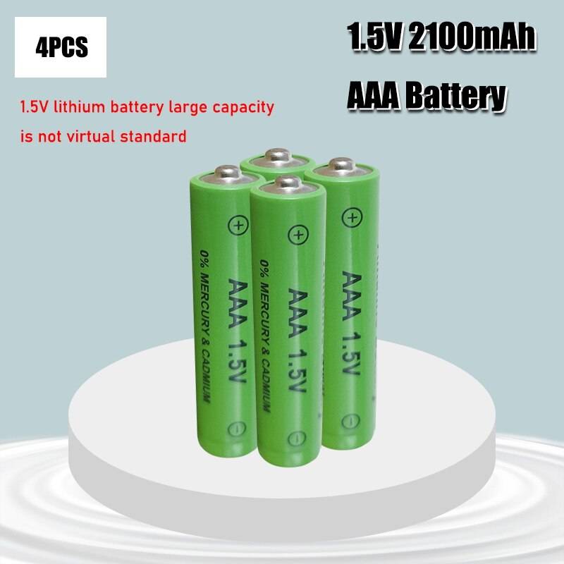 Aaa uppladdningsbart batteri 1.5v 2100 mah alkaliska batterier för fjärrkontroll elektroniska leksaker led-rakapparatradio