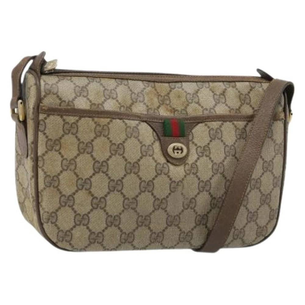 Gucci Vintage Pre-owned Vintage GG Canvas Skuldertaske - Vintage - Dame - Beige - ONE SIZE - Uld