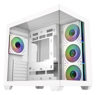 Cooler Master Elite 681, TG, 4x120mm ARGB-fläktar, ATX - Vit