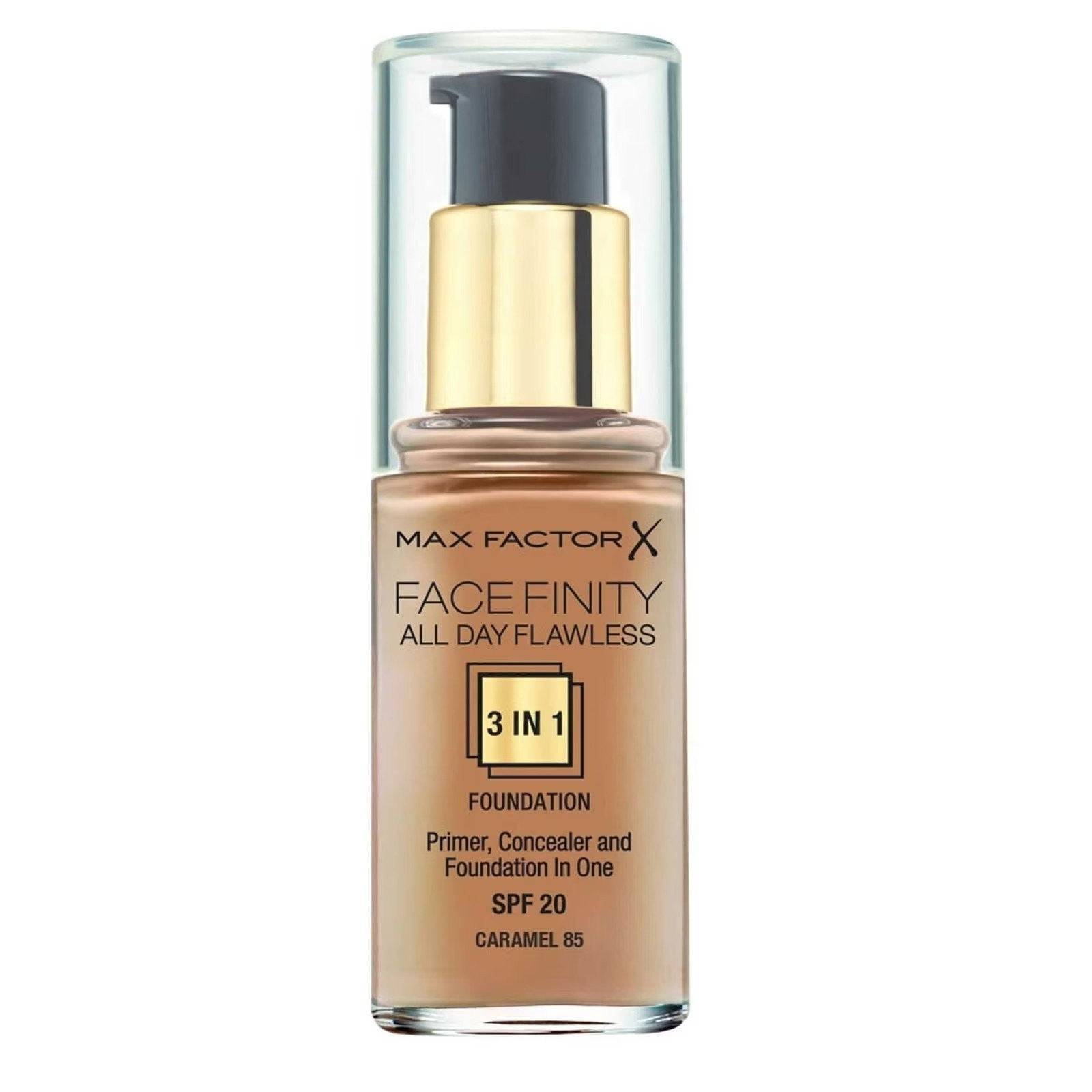 Max Factor Facefinity All Day Flawless Flexi-Hold 3-i-1 Primer Concealer Foundation SPF20 85 30ml