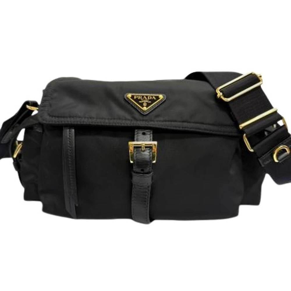 Prada Vintage Pre-owned Vintage Nylon Shoulder Bag - Vintage - Dame - Sort - ONE SIZE - Uld