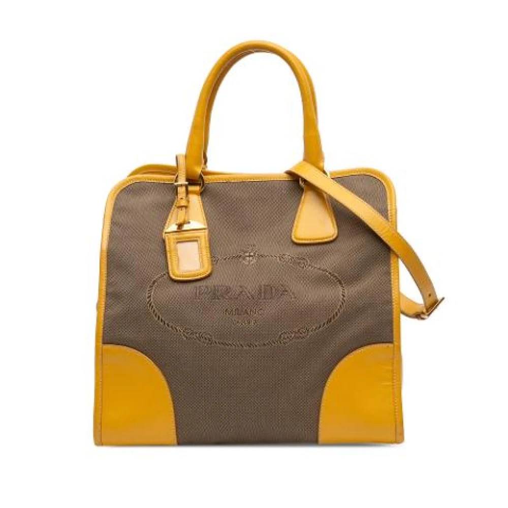 Prada Vintage - Pre-owned Canvas Satchel Vintage - Dam - ONE Size - Läder