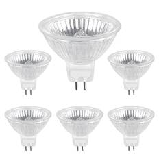 SCNNC Halogenlampa MR16 GU5.3 12V Halogenreflektor 50W Dimble, 680lm varm vit 2700K, GU5.3 MR16 Halogenfläckar för järnvägsbelysning, installationsbelysning, landskapsbelysning, 6 stycken