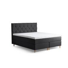 Tempur - Promise Kontinentalsäng Dark Grey 180x200 Pro Plus SmartCool 8cm Medium Rundat Ekben 12cm från Sleepo - Grå (180x200cm)