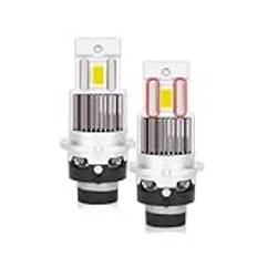 KYPSZQPSH D2S D4S LED-strålkastare HID D1S D3S Canbus 450W 250000LM 1:1 D1R D2R D3R D4R D8S Xenonlampor Turbo Billampa Motorcykelljus Plug&Play (Color : 6000K Cold White, Size : D2R D2S)