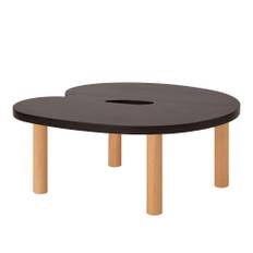 HEM - Worm Coffee Table Round Brown/Beech - Sofaborde - Træ farvet - Træ