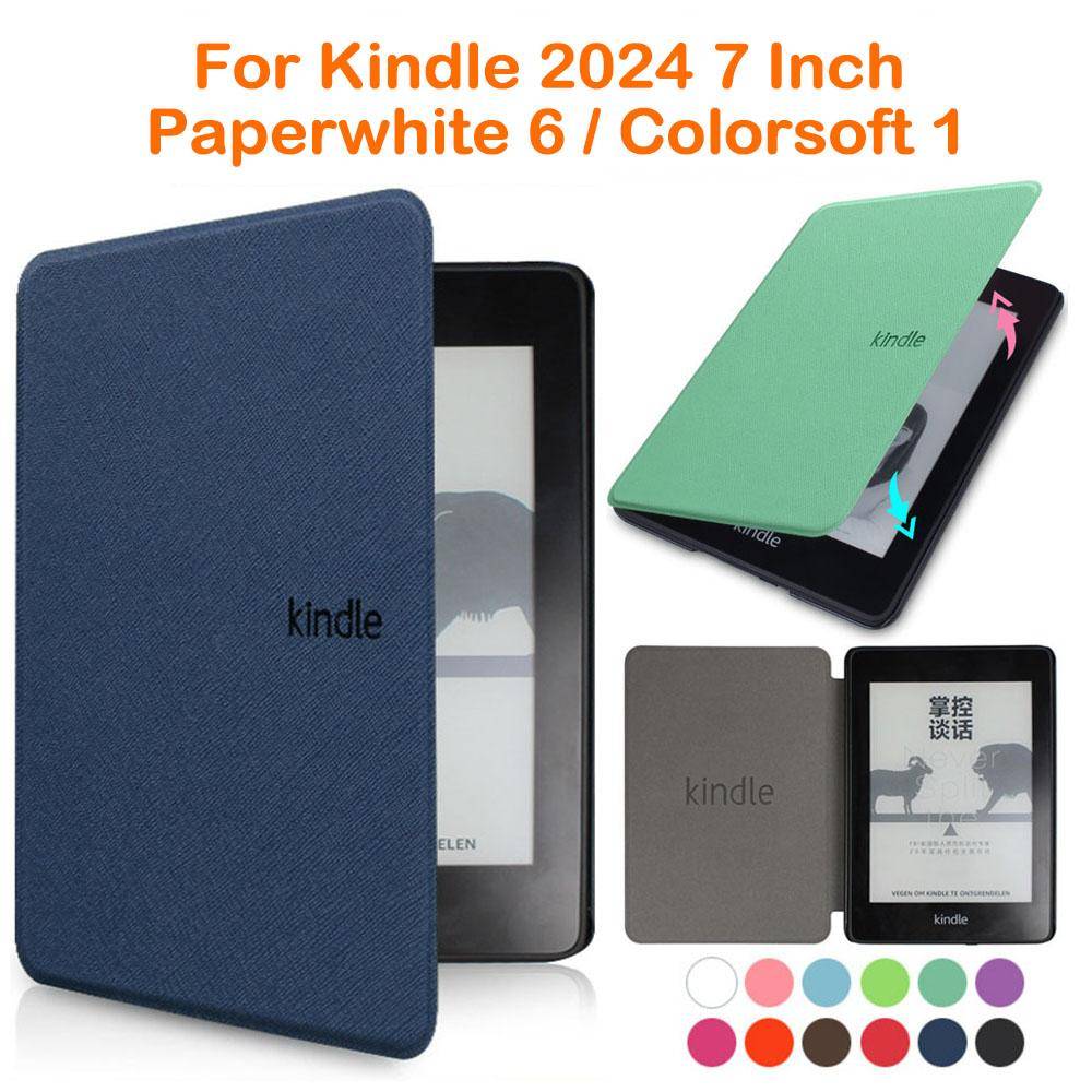 Case For Kindle Paperwhite 12th Generation and Colorsoft 7 Inch Model No. SA569P SA568B Magnetic Protective Shell Pouch 7” röd
