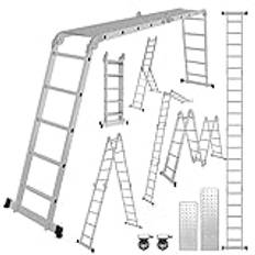 Cecaylie 4 x 5 multifunktionsstege 582 cm 7-i-1 aluminiumstege multifunktionell stege fällbar stege hushållsstege arbetsstege stege stege stegstege arbetsstege multifunktionsstege