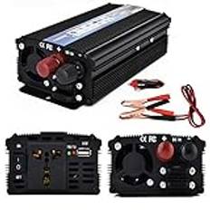 1000W Automatisk Power Inverter DC 12V24V Till 110V / 220V AC Inverter Portabel Adapter med USB-port,220V,24V