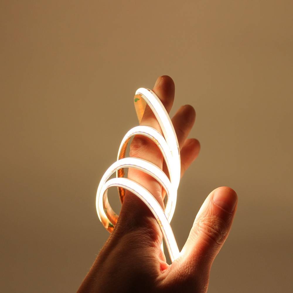 5m 4W/m Dot-free COB-LED strip RA95 - 24V DC, 3000K, IP20, 320 LED/m, 5 års garanti - Kulør : Varm