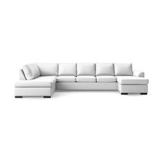 Porto U-Soffa Magnum Vänster Bonded Läder Vit